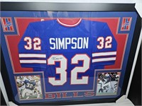 O.J. Simpson Signed Framed Jersey JSA Certified