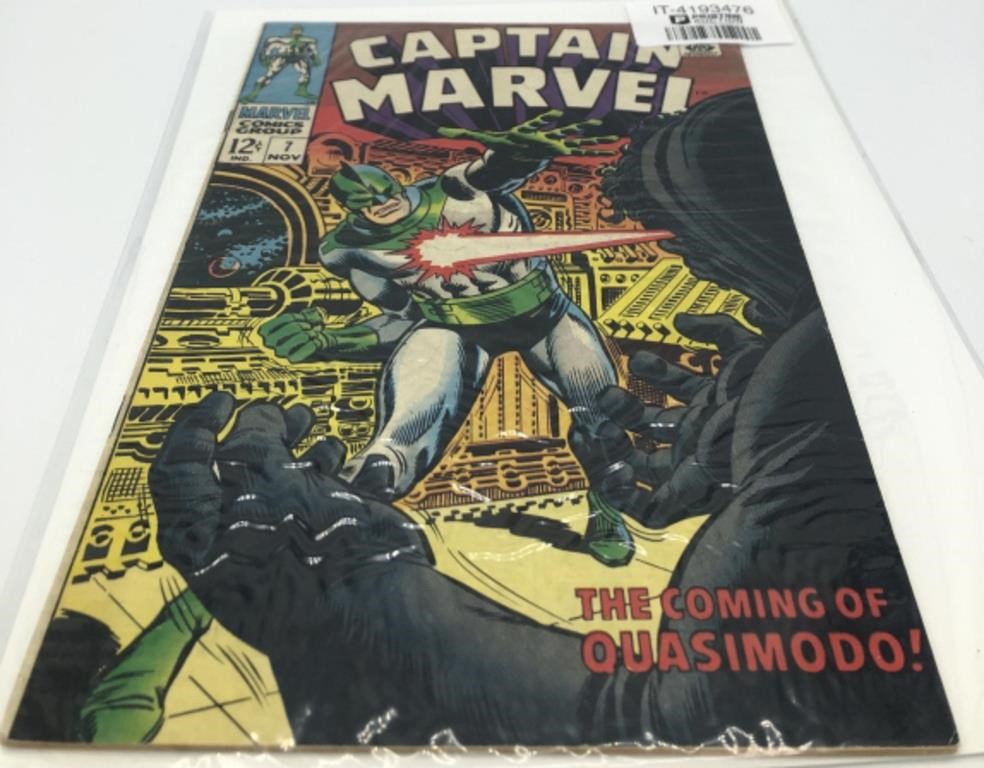 1968 Captain Marvel Comic Book “The coming of