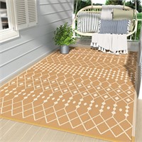 $203  8'x10' GENIMO Outdoor Rug  Waterproof Cream