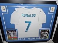 Ronaldo Signed Framed Jersey Beckett Certified