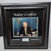 Walter Cronkite Signed Framed Photo JSA Certified