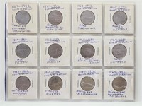 1867-1992 Confederation Set 25 Cents Collection