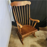 Rocking Chair, Wooden Spindle, Vintage