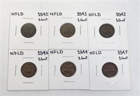 Newfoundland Cents Set 1940 - 1947