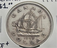 1949 Canada Silver $1 Dollar