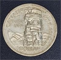 1958 1858 Canada Silver $1 Dollar BC