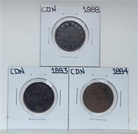 1888 1893 1894 Large Cent Canada