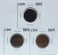 1912 1913 1914 Large Cent Canada