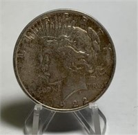 1922 Peace Silver $1 Dollar Antique Toned Coin