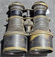 Vintage Binoculars Work Well  Leather Covering