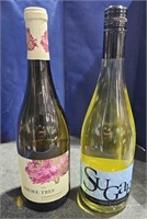2 Sealed Wine Bottles Chardonnay & Sweet Wine Plus
