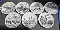 6 Stamped Germany Small Souvenir Plates & 1 Not