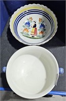 Soup & Serving Bowls Hand Painted from France