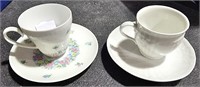 2 China Demitasse Tea Cups and Saucers No Name 0