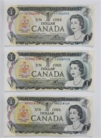 1973 Canada $1 2 Letter Prefix UNC