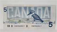 1986 Canada $5 Bird Series