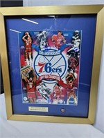 76ers 1983 World Championship Signed Poster