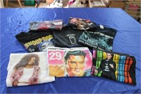 Vintage Lot of 8 Various Music Theme T-Shirts