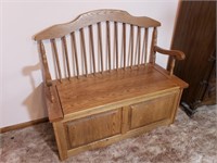 Oak Bench w/ Storage