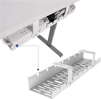 FLEXISPOT Under Desk Cable Tray  19.7x4.7in  White