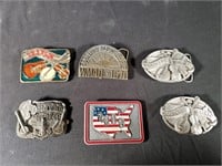 (6) Country Music Belt Buckles