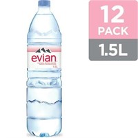 Evian Spring Water  50.7 Fl Oz  12 Bottles
