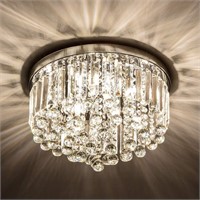 $110  8-Light Crystal Chandelier  15.7 in Dia.