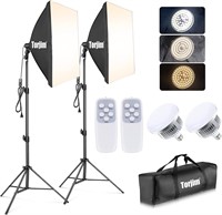 $76  Torjim Lighting Kit  2 Soft Box  2 LED Bulb