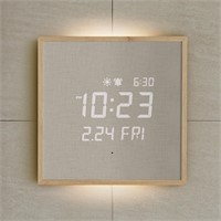 $79  LED Silent Clock - Wood Frame  Remote