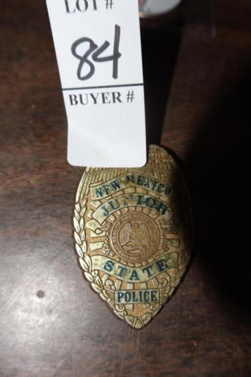 NEW MEXICO JUNIOR STATE POLICE BADGE (PLASTIC)