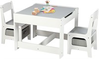 Kinder King Kids 3 in 1 Table & Chairs  Grey