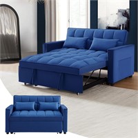 Sofa 3-in-1  Velvet Pull-Out  Blue