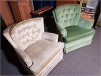 (2) Upholstered Swivel Rockers - As-Is