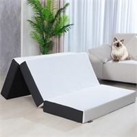 $200  6in Tri-Fold Memory Foam Mattress  75x38x6