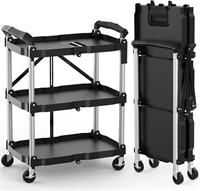 $129  3 Tier Cart  15*25.86*33 in  220lbs Capacity