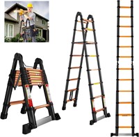 EvaStar 16.5FT Alum Ladder - Orange/Black