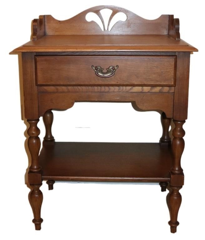 vintage one drawer nightstand  32" h to