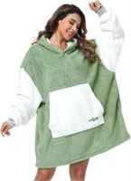 Argstar Oversized Blanket Hoodie  Sherpa  Green