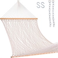 13FT Double Hammock  Cotton  450Lbs  140x55in
