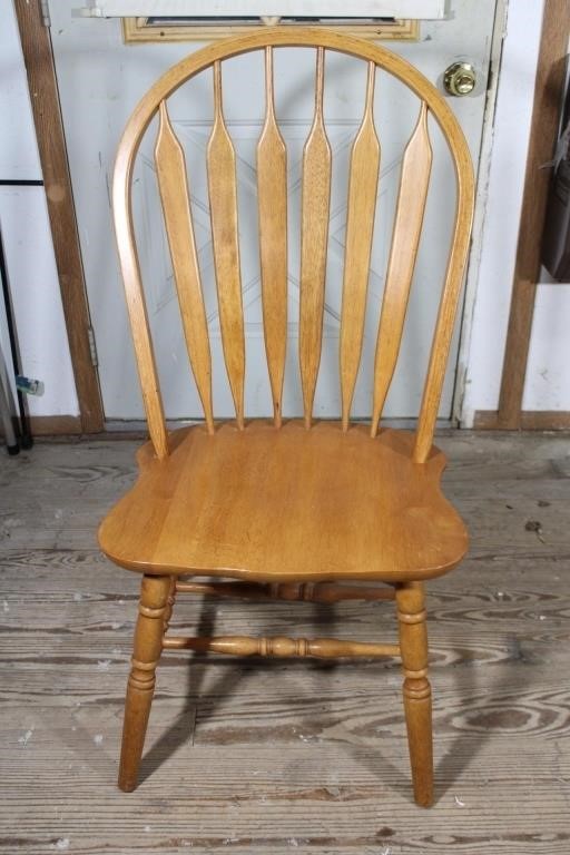 Wood Dining Chair 18 to seat 40 1/2 to back