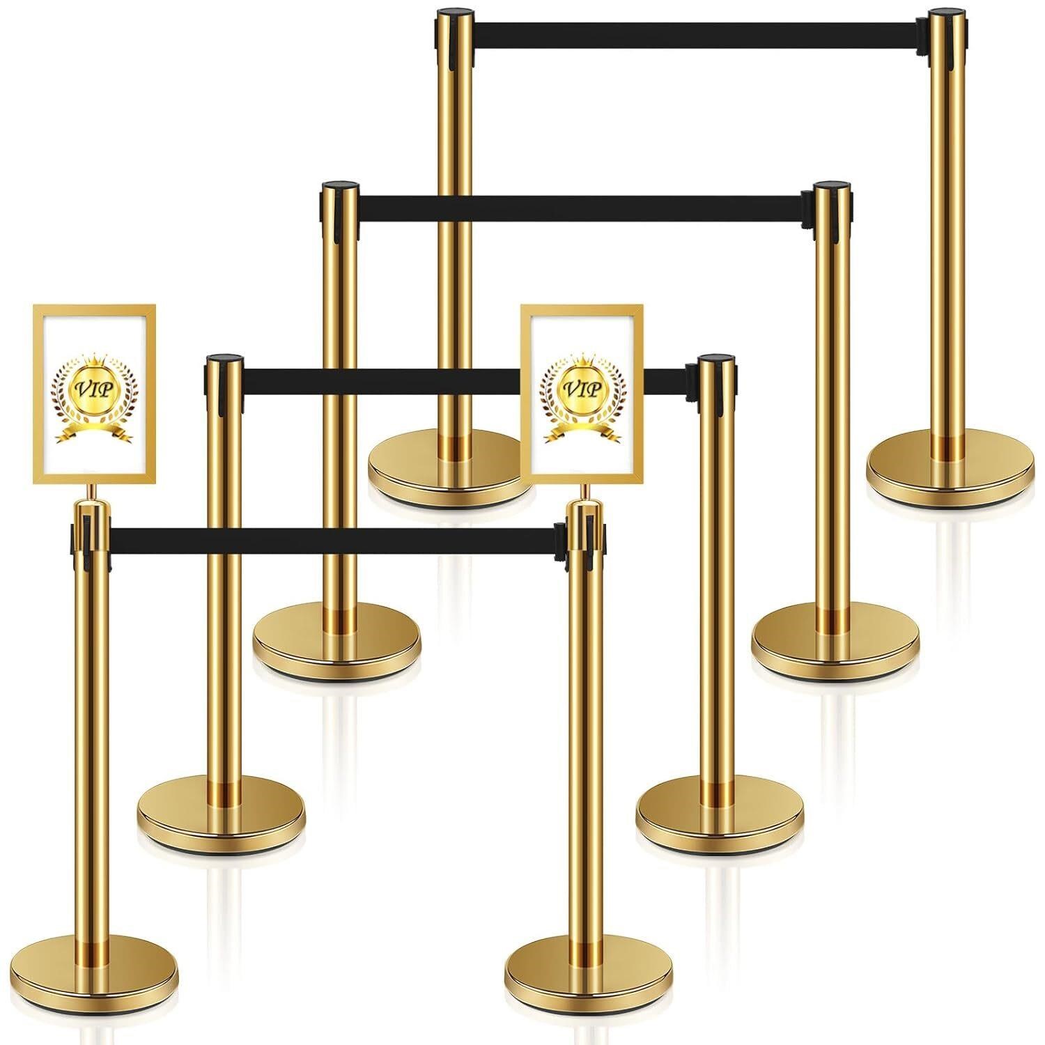 Set of 8Stainless Steel Stanchions.
