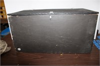 Black Wood Storage Box 12 1/2 x 24 x 12 1/2