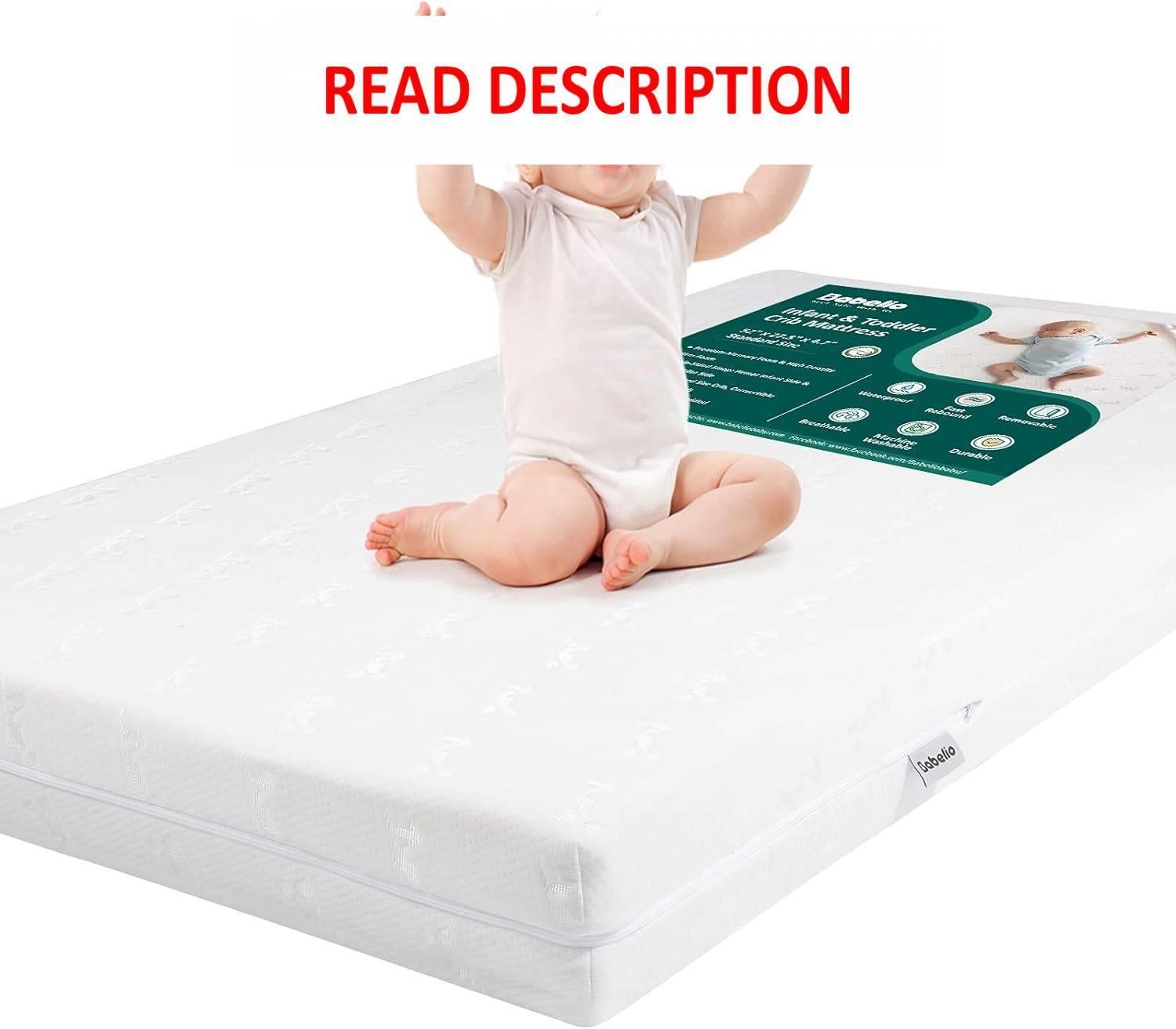 BABELIO Crib Mattress 52x27  Waterproof