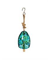 Art Glass Turquoise Bell Chime - Blue