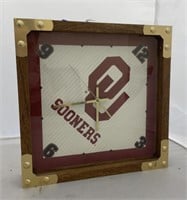 OU Sooners Wall Clock-Battery
