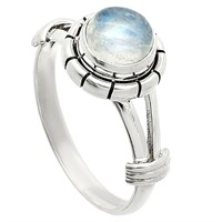 Sterling Silver Moonstone Design Ring