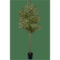 6'ft  Artificial Olive Tree in Plastic Planter