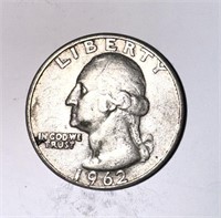 1962-D SILVER Washington Quarter