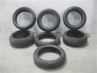 Seven Various Motorcycle Tires See Info