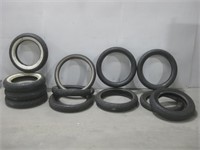 Twelve Assorted Dunlop Motorcycle Tires See Info